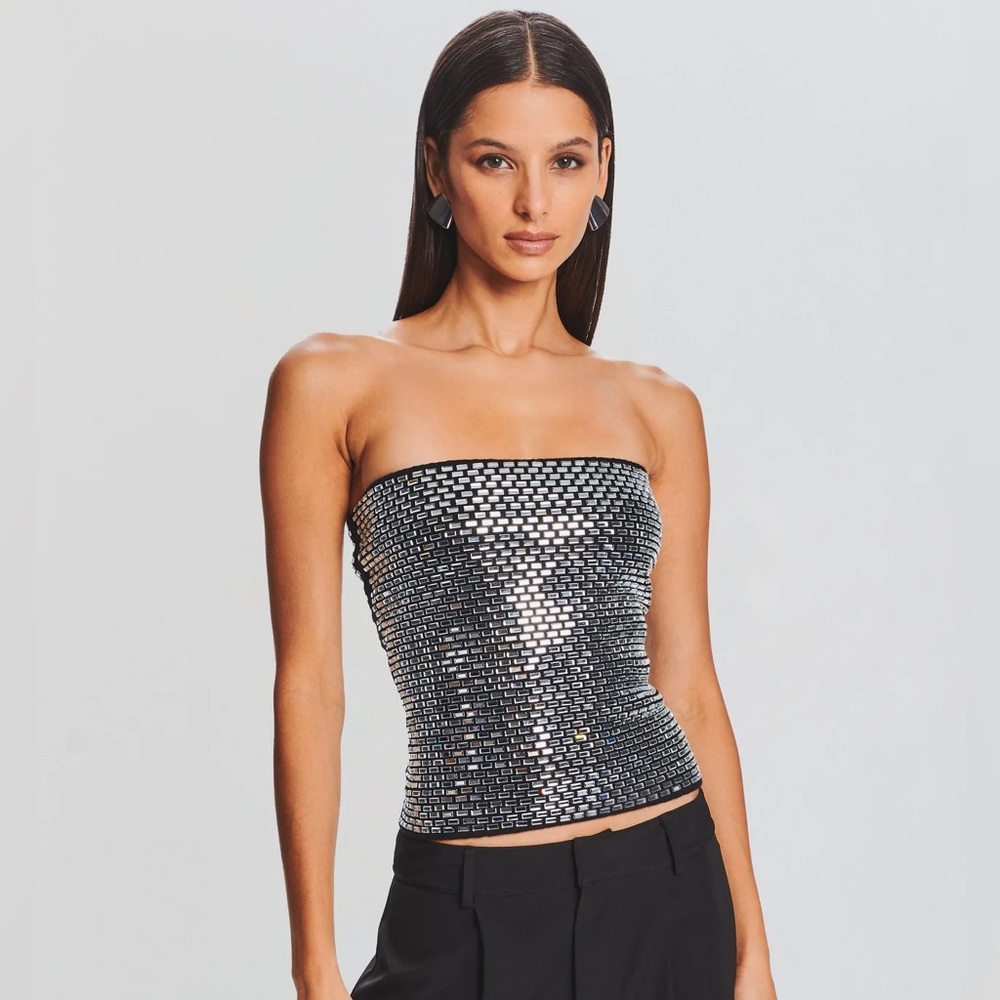 NWT: Retrofete VALERY EMBELLISHED KNIT TOP: